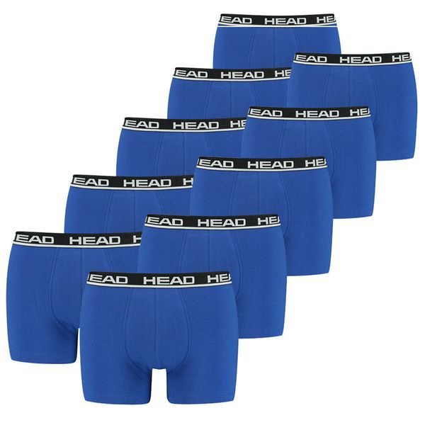 HEAD bokserki męskie zestaw 10 sztuk Blue/Black. Niebieskie bokserki Head, m, bez wzorów, z bawełny. Za 307.92 zł.