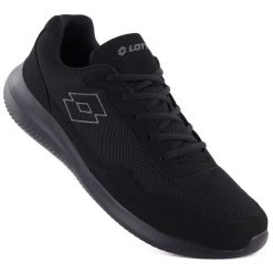 Buty sportowe sneakersy lekkie siatka czarne Lotto CONNECT. Czarne buty sportowe casual Lotto, bez wzorów, z tkaniny, bez zapięcia. Za 159.00 zł.