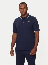 Reebok Polo Identity Small Logo Polo 100073032 Granatowy Regular Fit. Niebieskie koszulki polo Reebok, m, bez wzorów, z bawełny, bez kołnierzyka, bez ramiączek. Za 159.99 zł.