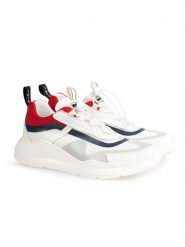 Baldinini Sneakersy | UE0408T00NADR | Mężczyzna | Biały, Czerwony. Białe buty sportowe casual Baldinini, bez wzorów, ze skóry, bez zapięcia. W wyprzedaży za 549.00 zł.