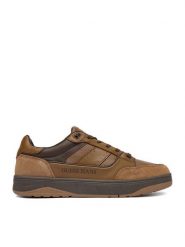 Guess Jeans Sneakersy EO-TEKSAS-02 126AM Brązowy jasny. Brązowe buty sportowe casual Guess Jeans, z aplikacjami, z jeansu, bez zapięcia. Za 399.99 zł.