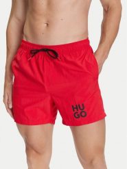 HUGO Szorty kąpielowe Paolo 50545464 Czerwony Regular Fit. Czerwone kąpielówki Hugo, m, bez wzorów, z syntetyku. Za 199.99 zł.