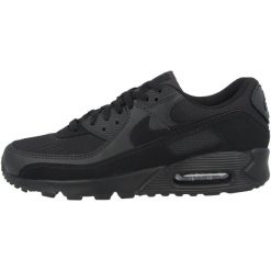 Buty do chodzenia męskie Nike Air Max 90. Czarne buty turystyczne Nike, bez wzorów, z materiału, bez zapięcia, trekkingowe, nike air max. Za 555.65 zł.