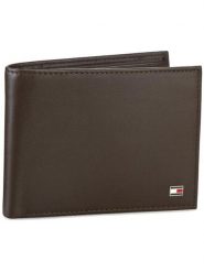 Tommy Hilfiger Duży Portfel Męski Eton Cc Flap And Coin Pocket AM0AM00652/83362 Brązowy. Brązowe portfele Tommy Hilfiger, bez wzorów, ze skóry. Za 299.99 zł.