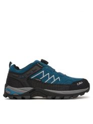 CMP Trekkingi Rigel Low Fitgo Wp 3Q13587 Niebieski. Niebieskie buty trekkingowe CMP, bez wzorów, ze skóry, bez zapięcia. Za 529.99 zł.