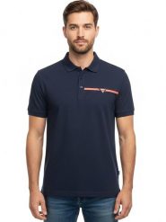 Geographical Norway Koszulka polo "Kelif" w kolorze granatowym rozmiar: S. Niebieskie koszulki polo Geographical Norway, s, bez wzorów, z bawełny, bez kołnierzyka, bez ramiączek. Za 88.95 zł.