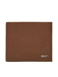 BOSS Duży Portfel Męski 50529496 Brązowy. Brązowe portfele Boss, bez wzorów, ze skóry. Za 699.99 zł.