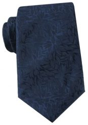Granatowy Krawat z Delikatną, Kwiatową Fakturą - Alties. Niebieskie krawaty i muchy Alties, bez wzorów, z tkaniny. Za 55.00 zł.