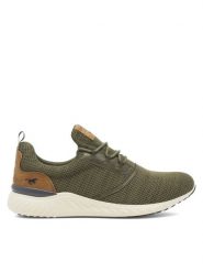 Mustang Sneakersy 4132-311 Khaki. Brązowe buty sportowe casual Mustang, bez wzorów, z materiału, bez zapięcia. Za 255.99 zł.