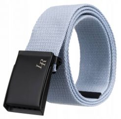 Pasek parciany Loren BJ-B-1 błękitny. Niebieskie paski Loren, bez wzorów, z materiału, eleganckie. Za 19.99 zł.