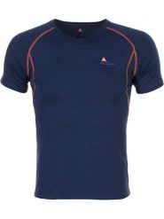Peak Mountain Koszulka funkcyjna w kolorze granatowym rozmiar: L. Niebieskie t-shirty sportowe Peak Mountain, bez wzorów, z materiału, bez ramiączek, outdoorowe. Za 95.46 zł.