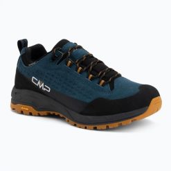 Buty turystyczne męskie CMP Vertyx Low. Niebieskie buty turystyczne CMP, bez wzorów, ze skóry, bez zapięcia, trekkingowe. Za 479.99 zł.