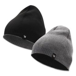 Czapka Dwustronna, Grafitowo-Czarna Ciepła, Jesienno-Zimowa, Beanie -Pako Jeans. Szare czapki zimowe Pako Jeans, bez wzorów, z dzianiny. Za 49.00 zł.