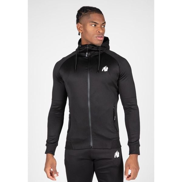 Kurtka z dresu Gorilla Wear Sullivan. Czarne kurtki GORILLA WEAR, m, bez wzorów, z dresówki, bez kaptura. Za 287.85 zł.