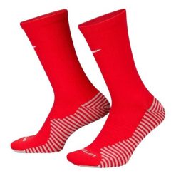 Skarpety Treningowe Nike DRI-FIT Strike. Czerwone skarpety Nike, bez wzorów, z bawełny. Za 76.45 zł.