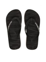 Emporio Armani Japonki EX000041 AF22188 MC001 Czarny. Czarne japonki Emporio Armani, bez wzorów, z syntetyku. Za 319.99 zł.