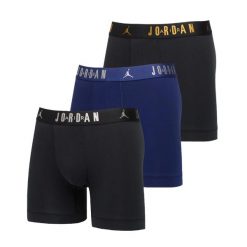 Bokserki męskie Air Jordan Flight Cotton Core 3-Pack Boxer Brief - JM0622-K5X. Czarne bokserki Jordan, m, bez wzorów. Za 228.85 zł.
