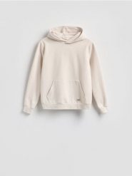 Bluza z kapturem - beżowy. Brązowe bluzy z kapturem Reserved, l, bez wzorów, z bawełny, z kapturem. Za 119.99 zł.