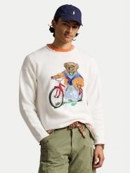 Polo Ralph Lauren Sweter 710B13896001 Biały Regular Fit. Białe swetry rozpinane Polo Ralph Lauren, m, bez wzorów, z bawełny, bez kołnierzyka, bez ramiączek. Za 2,699.00 zł.