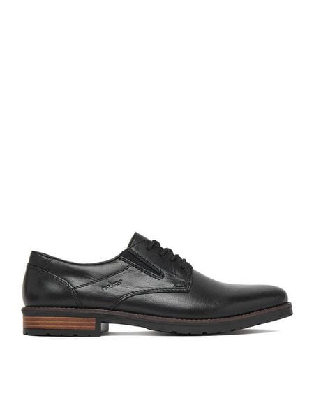 Rieker Półbuty CEO-14621-00 Czarny. Czarne eleganckie półbuty Rieker, bez wzorów, ze skóry, bez obcasa, bez zapięcia. Za 439.99 zł.
