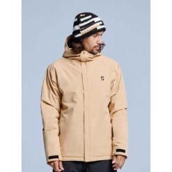 Kurtka narciarska męska – Arctic 2L ocieplana – Ciepły piasek. Brązowe kurtki narciarskie i snowboardowe POEDERBAAS, l, bez wzorów, z poliesteru, narciarskie. Za 915.52 zł.