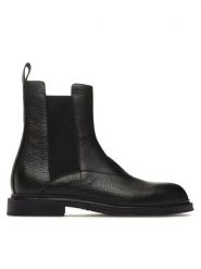 Emporio Armani Sztyblety X4M389 XF583 00002 Czarny. Czarne sztyblety Emporio Armani, bez wzorów, ze skóry, bez obcasa, bez zapięcia. Za 2,029.00 zł.