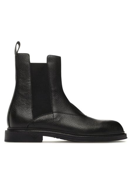 Emporio Armani Sztyblety X4M389 XF583 00002 Czarny. Czarne botki sznurowane Emporio Armani, bez wzorów, ze skóry, bez obcasa, bez zapięcia. Za 2,029.00 zł.