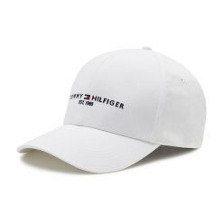 Czapka z daszkiem Tommy Hilfiger. Białe czapki z daszkiem Tommy Hilfiger, bez wzorów. Za 119.99 zł.