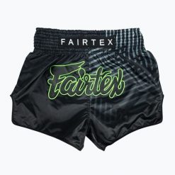 Spodenki treningowe Fairtex Muay Thai Shorts BS1924 "Racer". Czarne krótkie spodenki sportowe FAIRTEX, l, bez wzorów, z materiału. Za 299.99 zł.