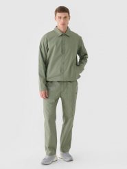 4F Spodnie casual męskie - oliwkowe/khaki XXL. Brązowe spodnie materiałowe 4F, na co dzień, l, bez wzorów, z bawełny, casualowe. W wyprzedaży za 99.99 zł.