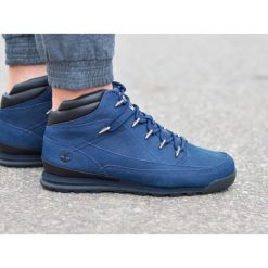 Buty lifestyle męskie Timberland Euro Rock Mid Hiker A2AGH. Niebieskie buty sportowe casual Timberland, bez wzorów, bez zapięcia. Za 509.00 zł.