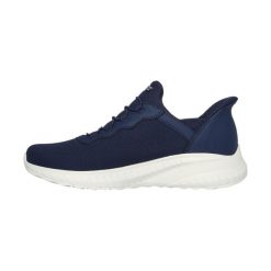 Buty męskie SKECHERS Bobs Squad Chaos Daily Hype. Niebieskie buty sportowe casual Skechers, bez wzorów, bez zapięcia. W wyprzedaży za 255.00 zł.