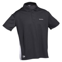 Koszulka Wędkarska Polo Daiwa D-Vec Black. Czarne koszulki polo Daiwa, m, bez wzorów, bez kołnierzyka, bez ramiączek. Za 134.99 zł.