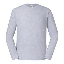 Koszulka Z Długim Rękawem Dla Dorosłych Unisex Iconic Heather. Szare bluzki z długim rękawem Fruit of the Loom, l, bez wzorów, bez kołnierzyka, bez ramiączek. Za 76.99 zł.