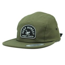 Czapka Trucker - Płaski daszek - Jockey (Oliwkowy). Zielone czapki z daszkiem SURF MONKEY, bez wzorów. Za 179.95 zł.