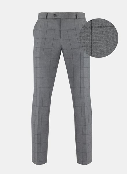 PAKO LORENTE – Spodnie męskie garniturowe CARLOS PPLM9-6G-235-S. Szare eleganckie spodnie Pako Lorente, m, bez wzorów, z tkaniny. Za 119.99 zł.