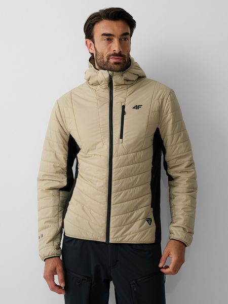 4F Kurtka trekkingowa 4F PRO z wypełnieniem Primaloft Black męska - beżowa L. Brązowe kurtki 4F, l, bez wzorów, bez kaptura. Za 399.99 zł.