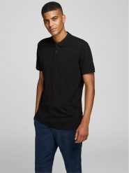 Jack&Jones Polo Basic 12136516 Czarny Slim Fit. Czarne koszulki polo Jack&Jones, m, bez wzorów, z bawełny, bez kołnierzyka, bez ramiączek. Za 69.99 zł.