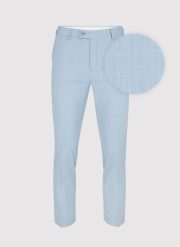 PAKO LORENTE – Gładkie błękitne spodnie garniturowe. Niebieskie eleganckie spodnie Pako Lorente, z lycry. Za 299.99 zł.