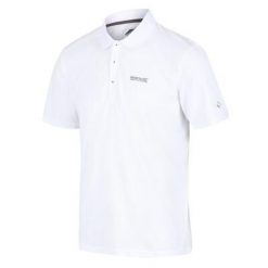 Męska koszulka polo Maverik V Quick Drying. Białe koszulki polo Regatta, l, bez wzorów, z poliesteru, bez kołnierzyka, bez ramiączek. Za 149.00 zł.