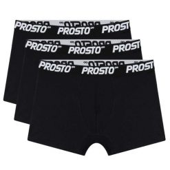 Bokserki sportowe męskie 3pack Boxers. Czarne slipy i bokserki Prosto., m, bez wzorów, z bawełny. Za 119.99 zł.