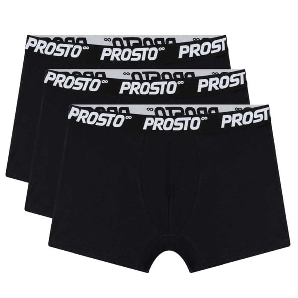 Bokserki sportowe męskie 3pack Boxers. Czarne bokserki Prosto., m, bez wzorów, z bawełny. Za 99.99 zł.