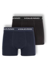 Bawełniane bokserki męskie, dwupak, U-BOXER. Czarne bokserki Volcano, m, bez wzorów, z bawełny. Za 69.99 zł.