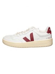 Veja Skórzane sneakersy "V 90" w kolorze biało-czerwonym rozmiar: 43. Białe buty sportowe casual Veja, bez wzorów, bez zapięcia. Za 425.06 zł.