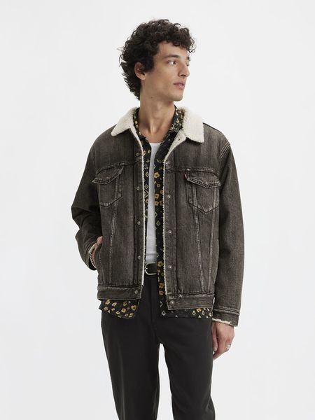 Levi's Kurtka "Relaxed Fit Sherpa" w kolorze szarym rozmiar: M. Szare kurtki Levi's®, m, bez wzorów, z bawełny, bez kaptura. Za 279.95 zł.