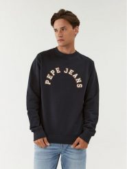 Pepe Jeans Bluza Westend Sweat PM582524 Granatowy Regular Fit. Niebieskie bluzy Pepe Jeans, l, bez wzorów, z bawełny, bez kaptura. Za 179.99 zł.