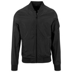 Męska Nylonowa Kurtka Bomberka. Zielone kurtki BUILD YOUR BRAND, m, bez wzorów, z nylonu, bez kaptura. Za 188.99 zł.