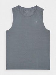 4F Top sportowy w kolorze szarym rozmiar: M. Szare t-shirty sportowe 4F, bez wzorów, z materiału, bez ramiączek, outdoorowe. Za 48.62 zł.