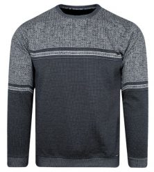 Bluza z Okrągłym Dekoltem, Granatowa bez Kaptura, Męska -BAGARDA. Niebieskie bluzy Bagarda, m, bez wzorów, z bawełny, bez kaptura. Za 155.00 zł.