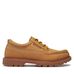 Półbuty CATerpillar. Żółte eleganckie półbuty CATerpillar, bez wzorów, bez obcasa, bez zapięcia. Za 329.99 zł.